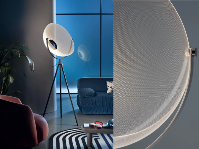 Demì Moon, Lampadaire Design Moderne topLED 37W	Push-DIM