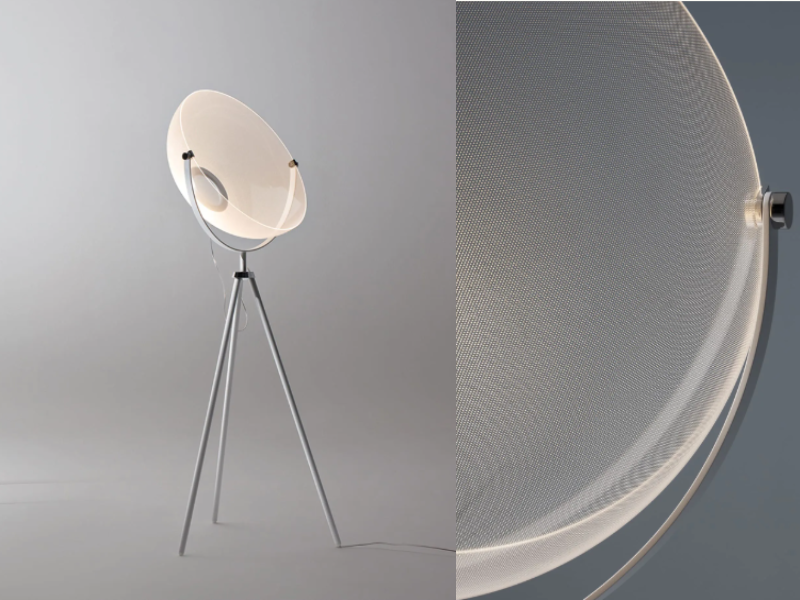 Demì Moon, Lampadaire Design Moderne topLED 37W	Push-DIM