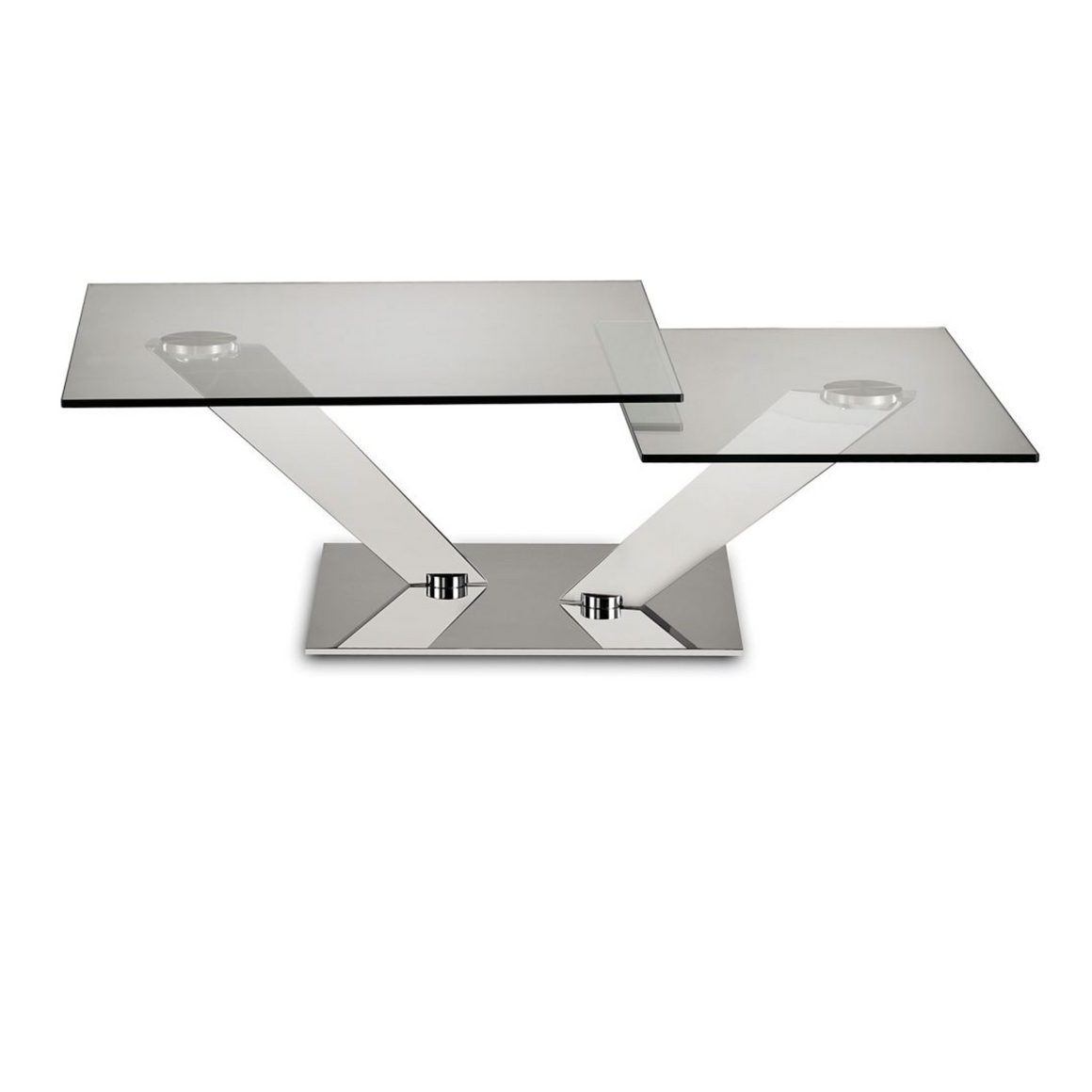 CALYPSO - Table basse extensible avec plateaux tournants synchronisés