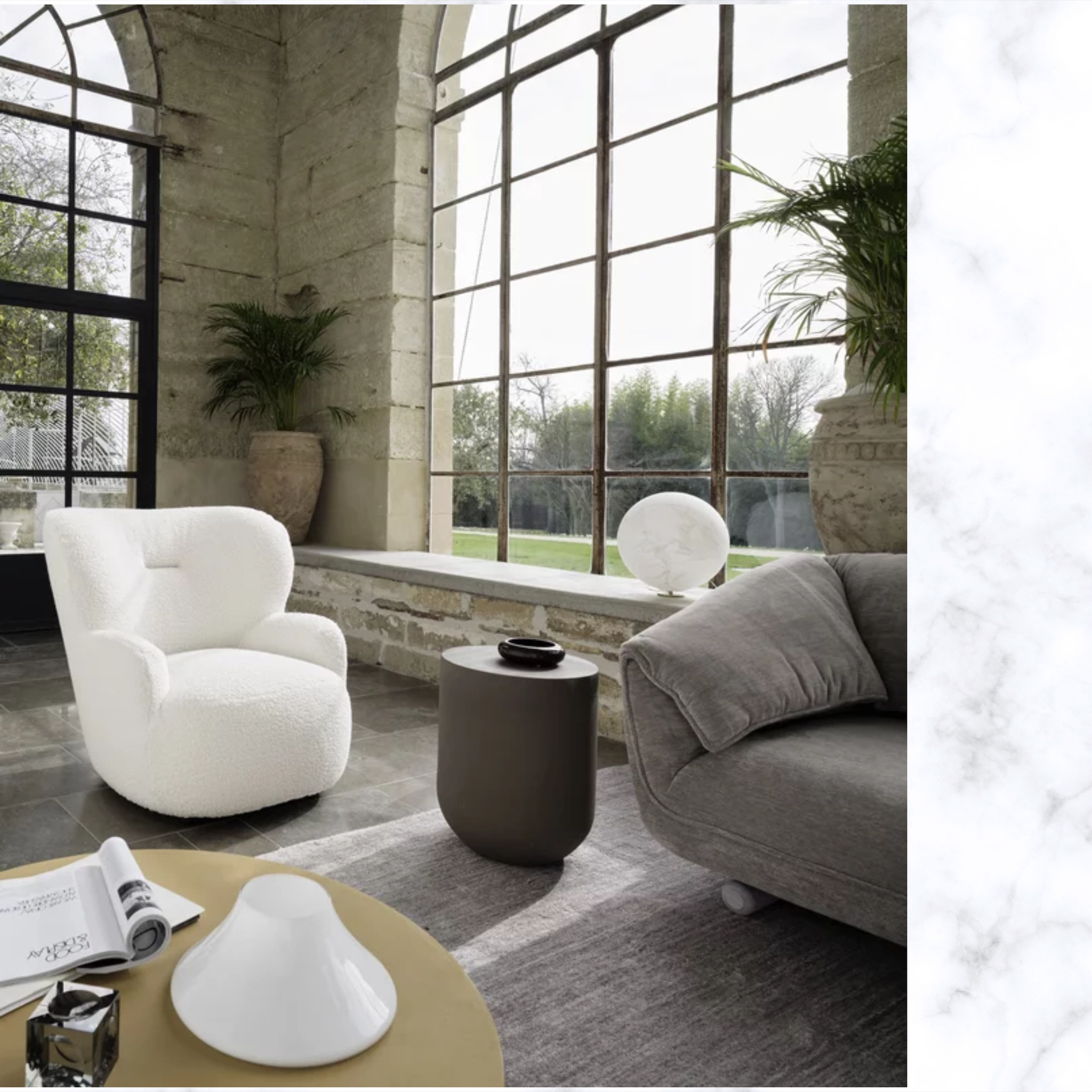 Loll 09 G – Fauteuil pivotant | Gervasoni