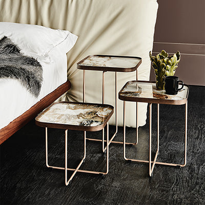 Table basse BENNY Keramik — carrée 36 × 36 Cattelan Italia, vue 1