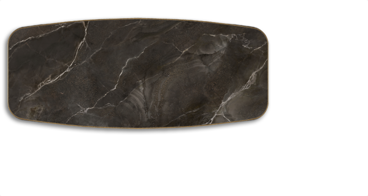 Table TYRON Keramik Premium 200x120x76h KM02 Alabastro GFM69 Graphite