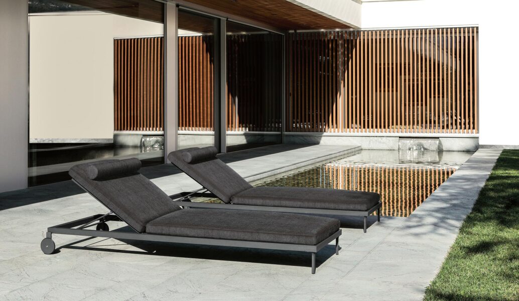 CleoSoft Alu Bain de soleil Talenti chaise longue outdoor design Talenti
