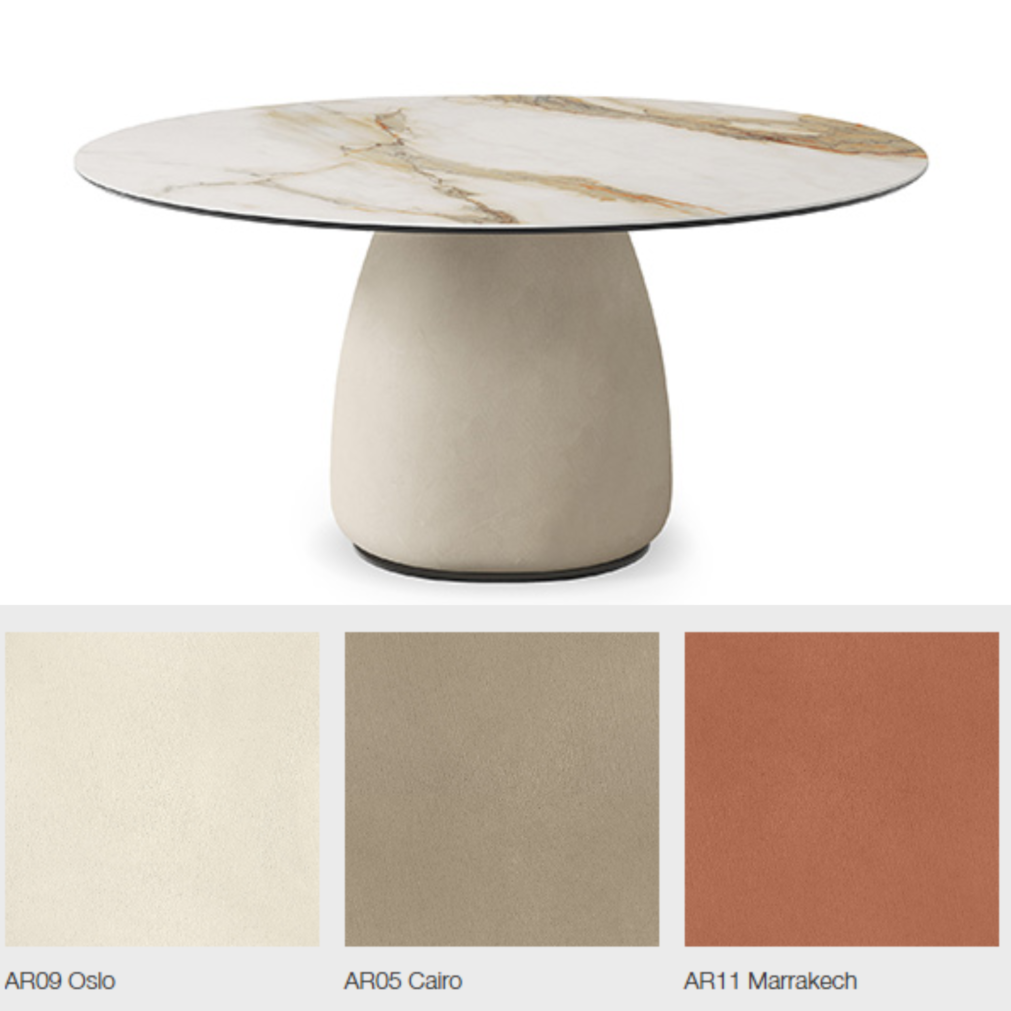 BOTERO Keramik Round – Table ronde design Cattelan Italia avec plateau en céramique