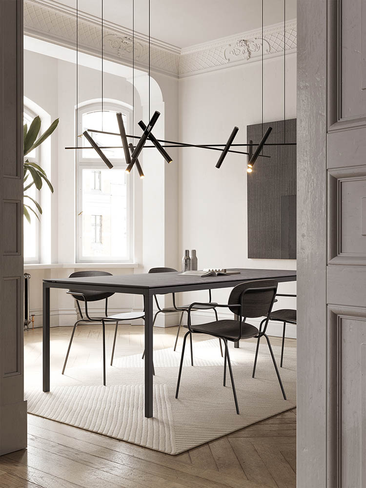 Table Aresta Fixe Mobliberica 80-100 cm 280x100 Cool Ceramic Mobliberica