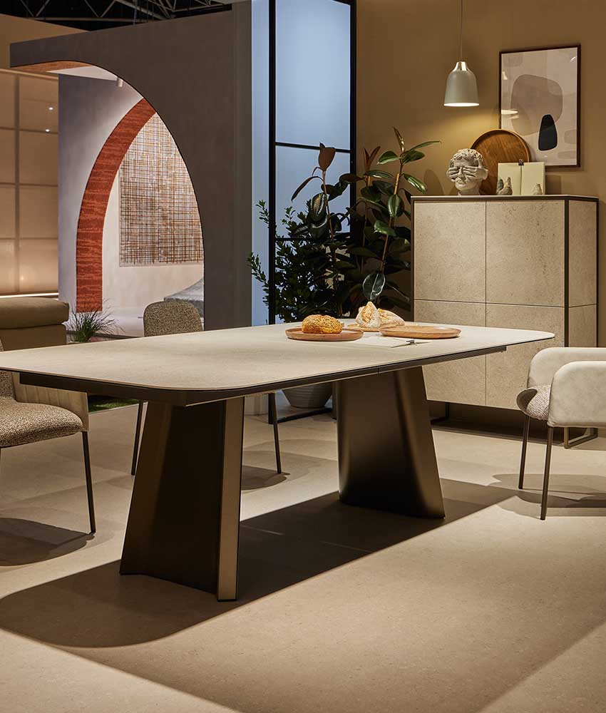 Table TUL Extensible Mobliberica - plateau à bords arrondis