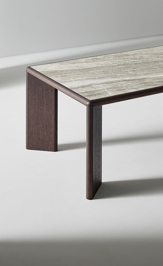 Table Bonaldo Oshi – table en bois massif avec plateau verre ou céramique