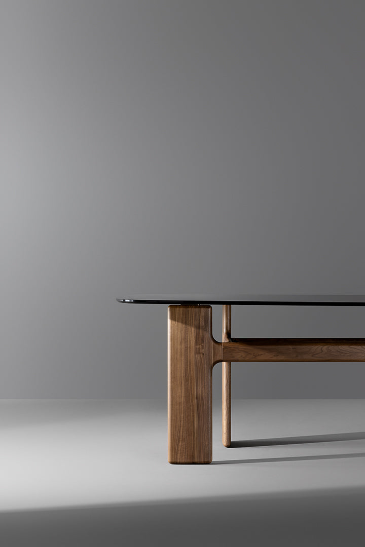 Table Hippos Wood Bonaldo - 200 x 108 cm - Bois massif - Noyer américain
