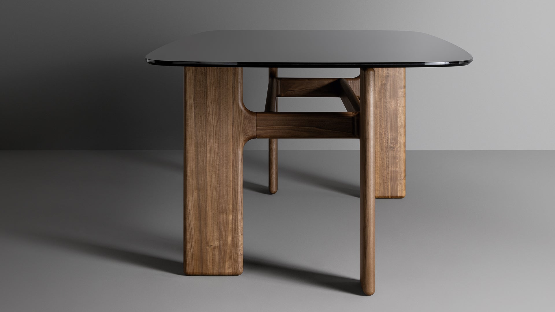 Table Hippos Wood Bonaldo - 200 x 108 cm - Bois massif - Noyer américain