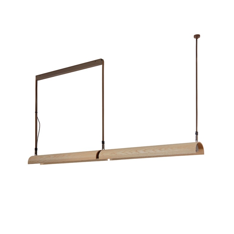 Suspension Aluet S/100/2L Bover en frêne – vue complète