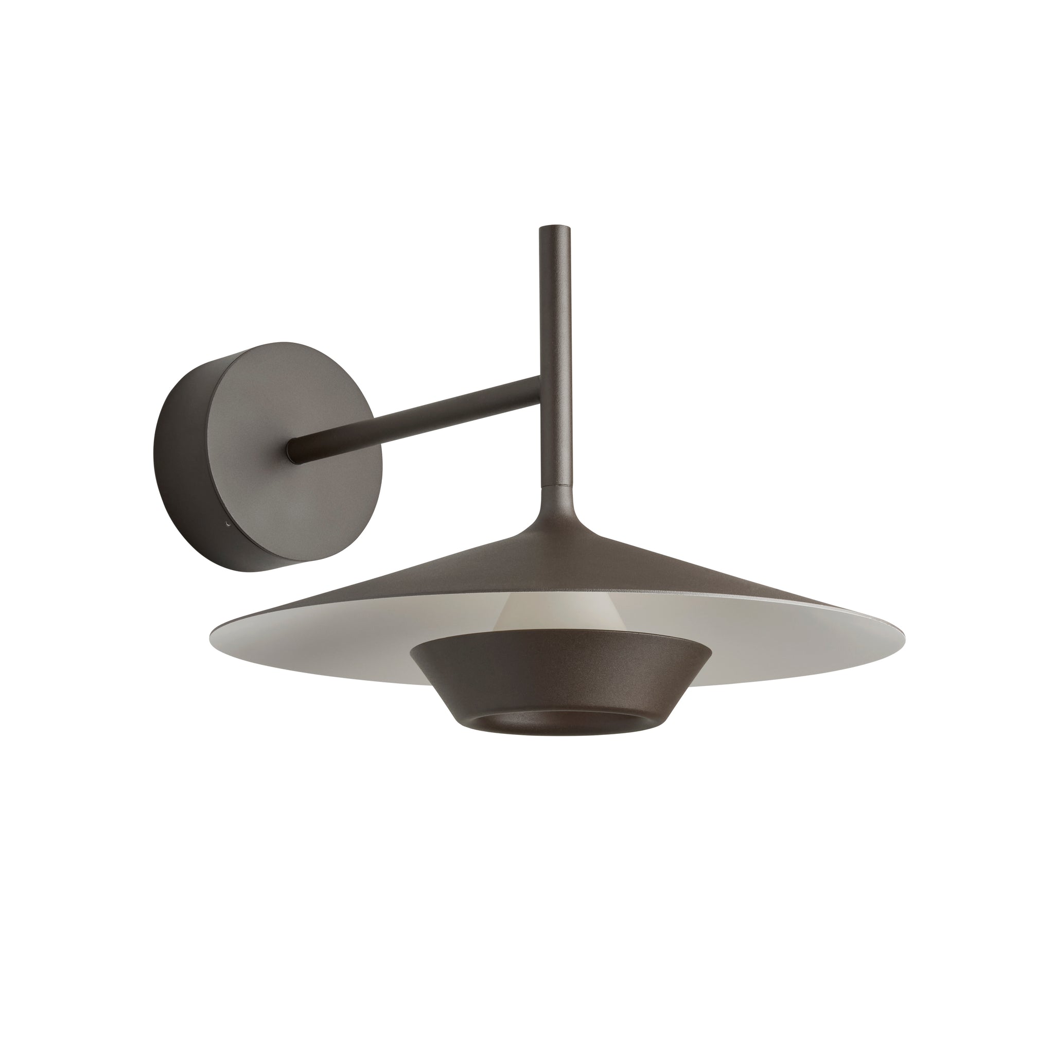 Fanalet A/01 Outdoor Bover — extérieur brun graphite, intérieur blanc, photographie officielle