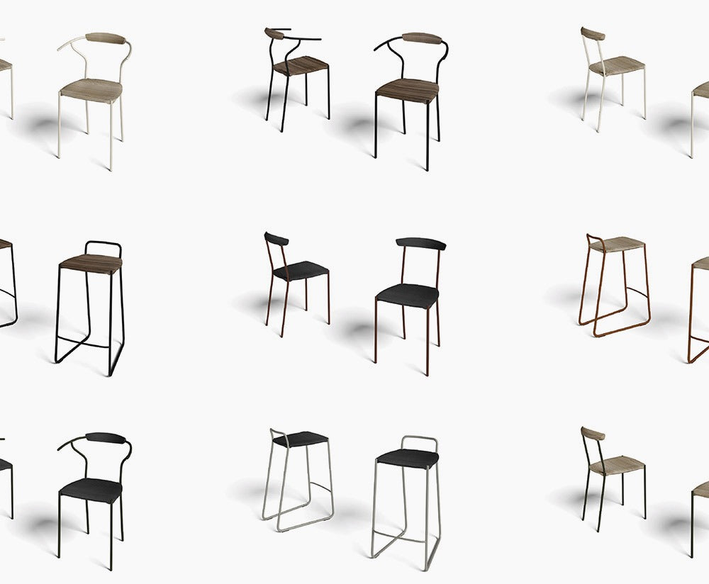 DANSKE – Chaises & tabouret EXTENDO
