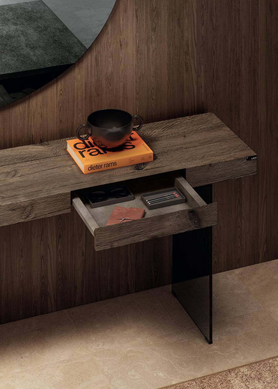 Console Air LAGO avec supports en verre