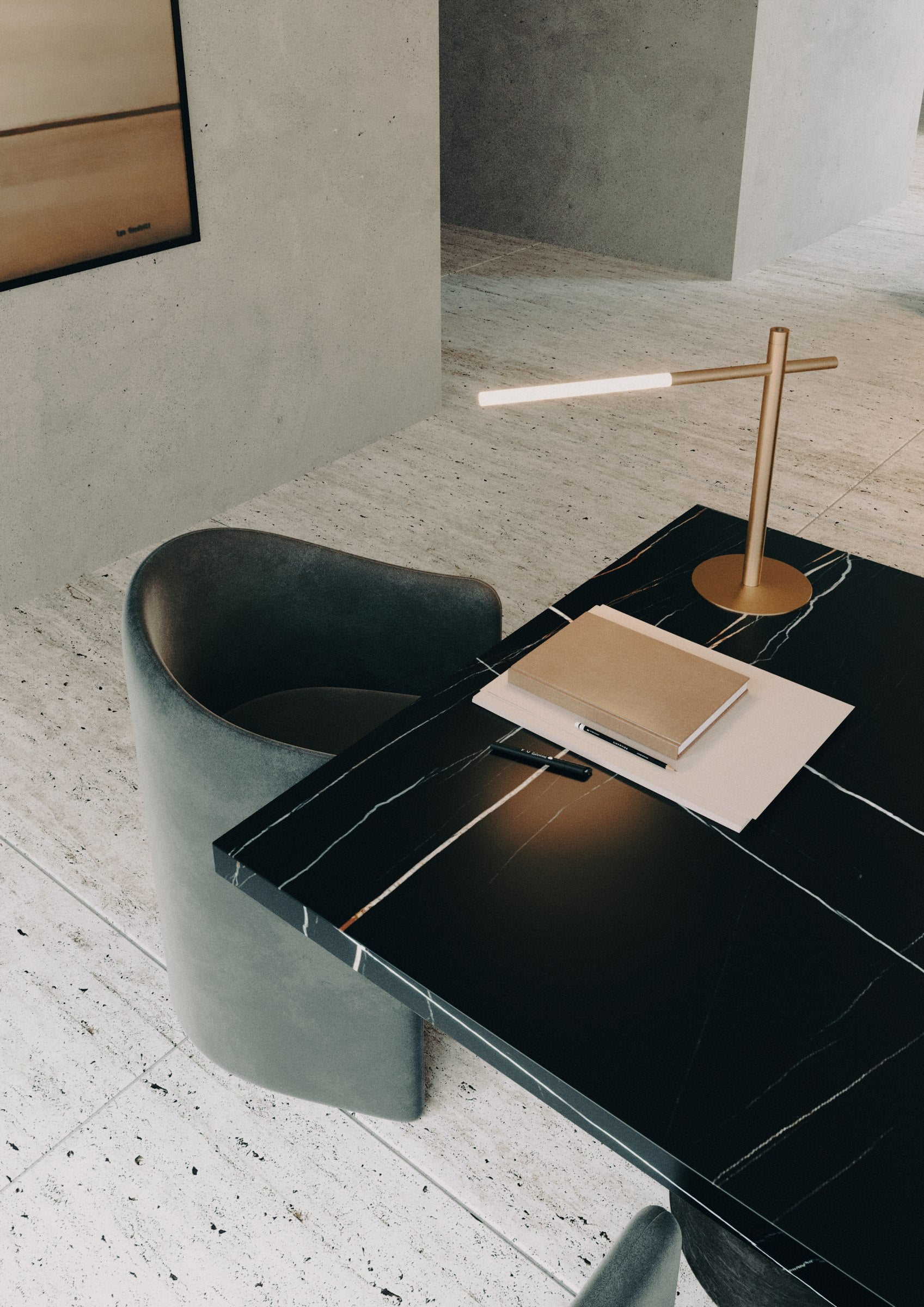 Bianca Contardi — lampe de table, finition or