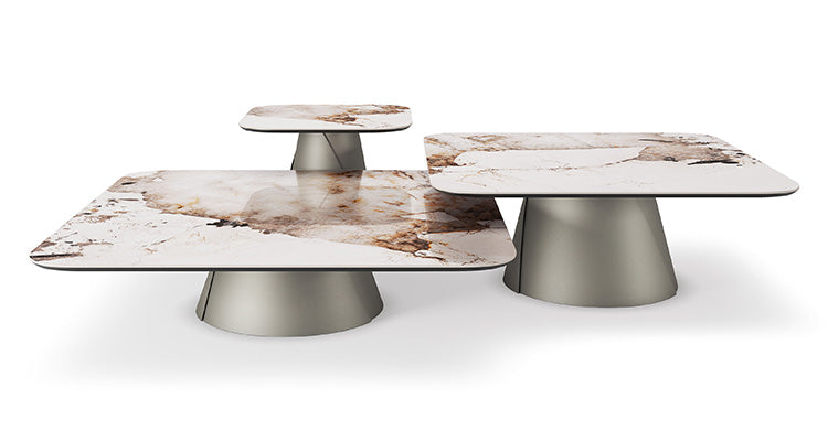 Table basse ALBERT Keramik S — carrée 58 × 58 Cattelan Italia, vue 1