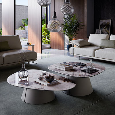 Table basse ALBERT Keramik — ensemble de 3 Cattelan Italia, vue 1