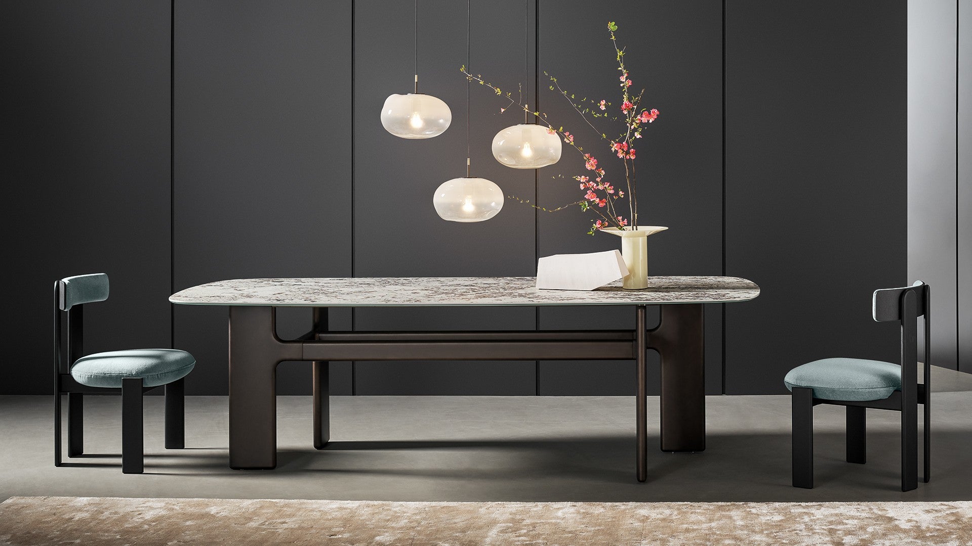 Table Hippos Bonaldo - 200 x 108 cm - Bois plaqué - Noyer Canaletto