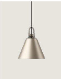 Lodes JIM Cone, finition noir crochet gris, suspension