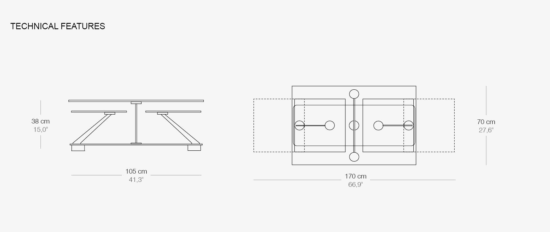 Cocoon Rect – Table basse NAOS
