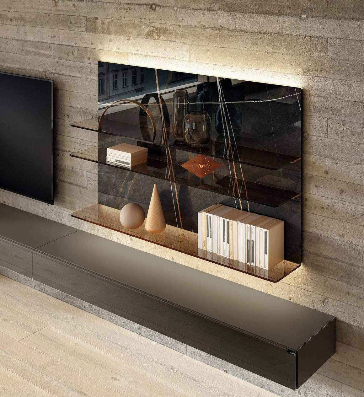 Paroi murale Glasserie LAGO