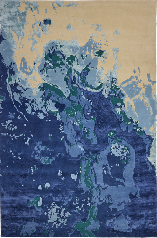 Tapis Ocean bleu profond – Serge Lesage