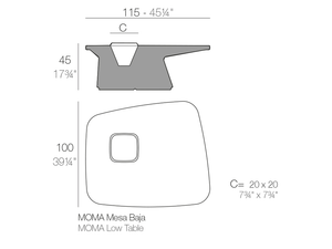 Vondom Moma Couchtisch Moma-Kaffee-Tisch Outdoor Tische-Outdoor