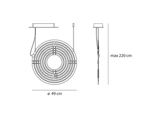 Artemide Copernico 500 Artemide Copernico500 Leuchten suspendiert