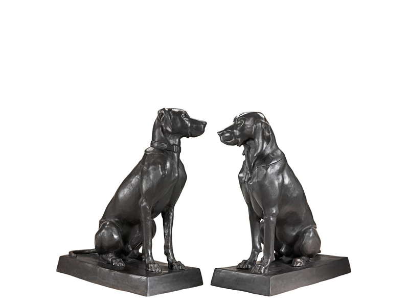 Statue Dogs Pointer & Hound Set von 2