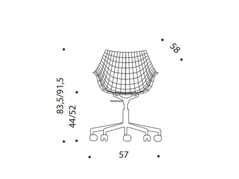 Driade Meridiana Auf RoulettesesselStühle Stühle-Tabourets Driade Meridiana