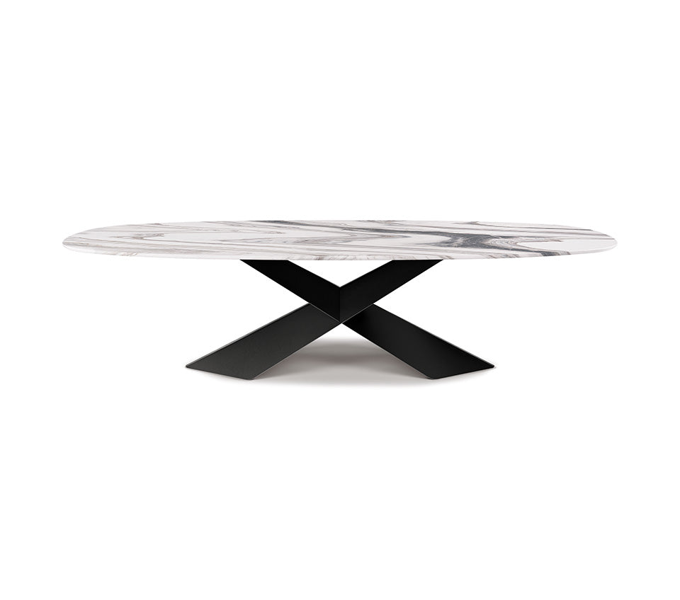 Table TYRON Marble 200x120x75h biscuit Lepanto GFM69 Graphite