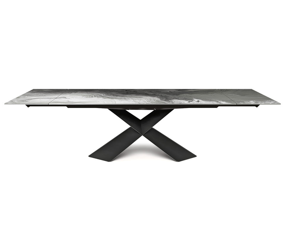 Table TYRON Crystalart Drive Cattelan Italia 160 a 236 x 90 x H74 cm CrystalArt CY01 Graphite GFM69