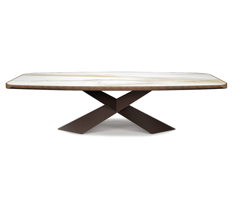 Table TYRON Keramik Premium 200x120x76h KM02 Alabastro GFM69 Graphite