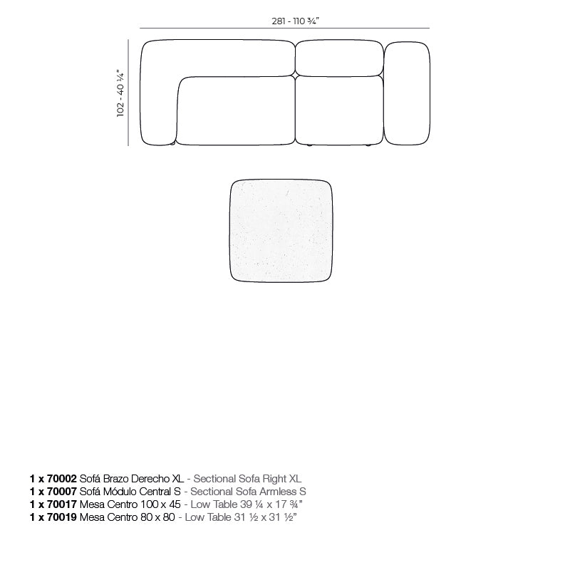 Module divan Vondom Milos pour extérieur