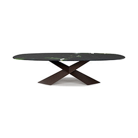 Table TYRON Marble 200x120x75h biscuit Lepanto GFM69 Graphite
