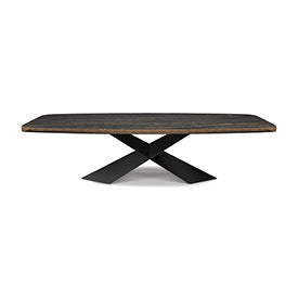 Table TYRON Keramik Premium 200x120x76h KM02 Alabastro GFM69 Graphite