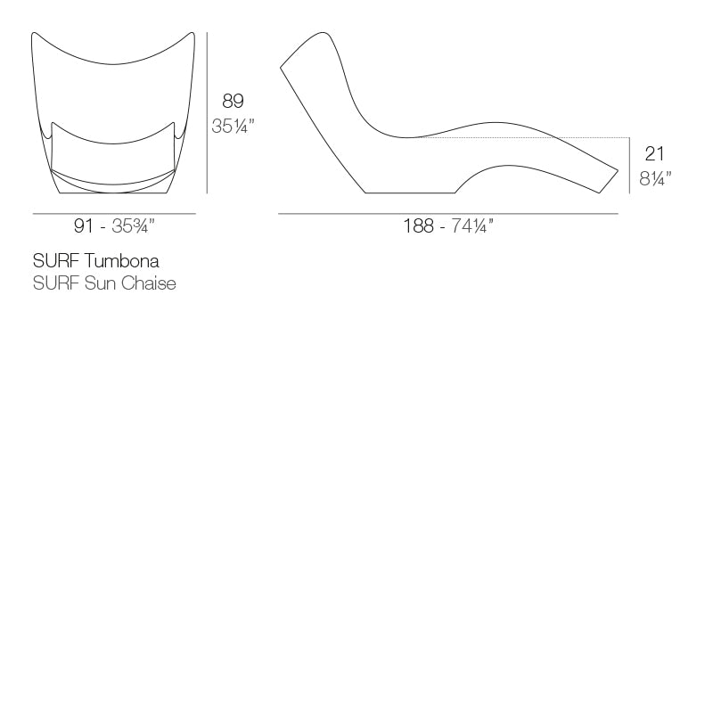 SURF SUN LOUNGER VONDOM