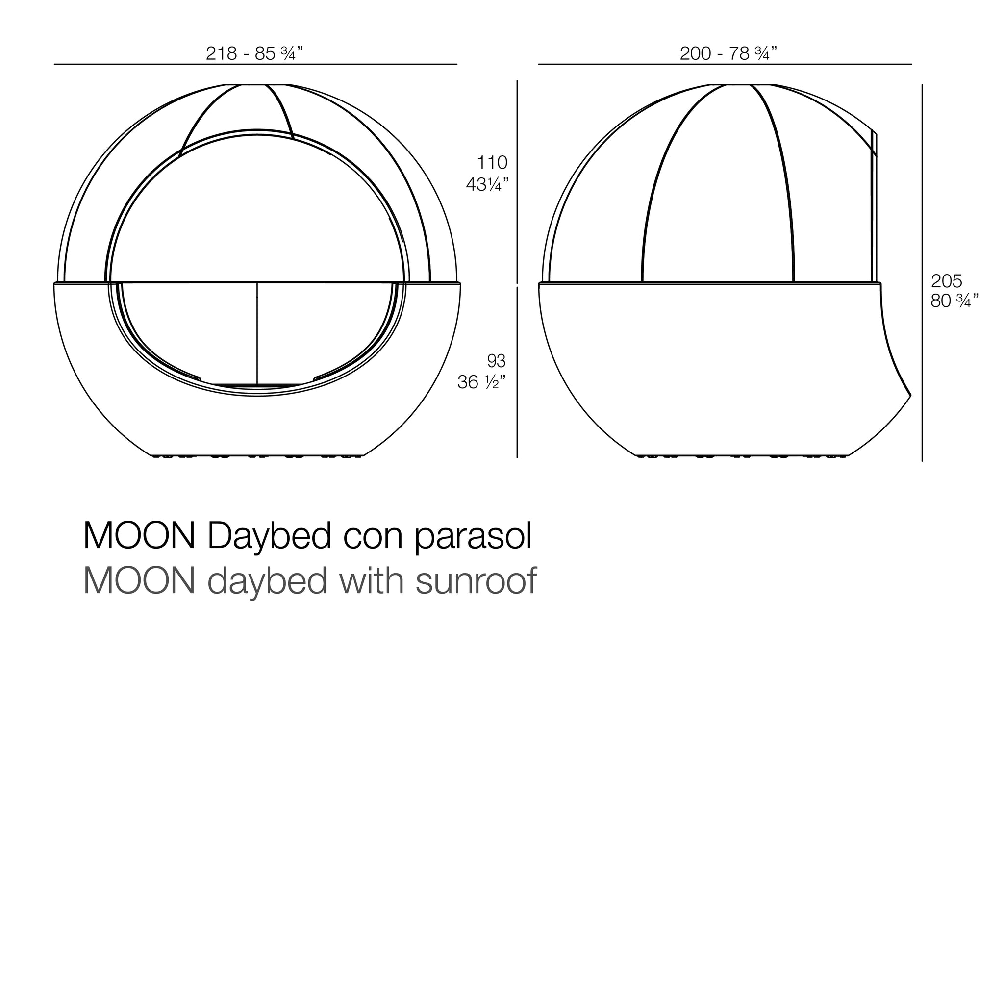 MOON DAYBED VONDOM