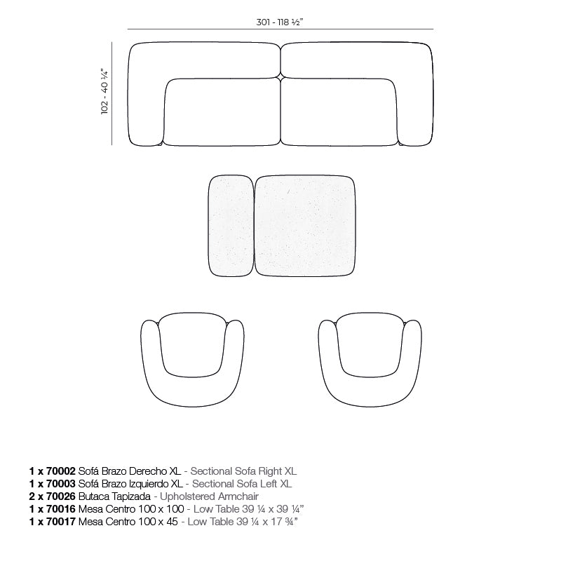 Module divan Vondom Milos pour extérieur