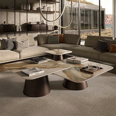 Table basse ALBERT Keramik S — carrée 58 × 58 Cattelan Italia, vue 1