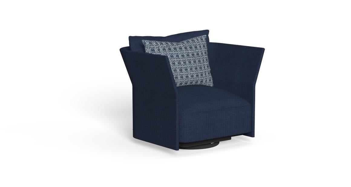 Cliff Fauteuil lounge pivotant en tissu | Talenti