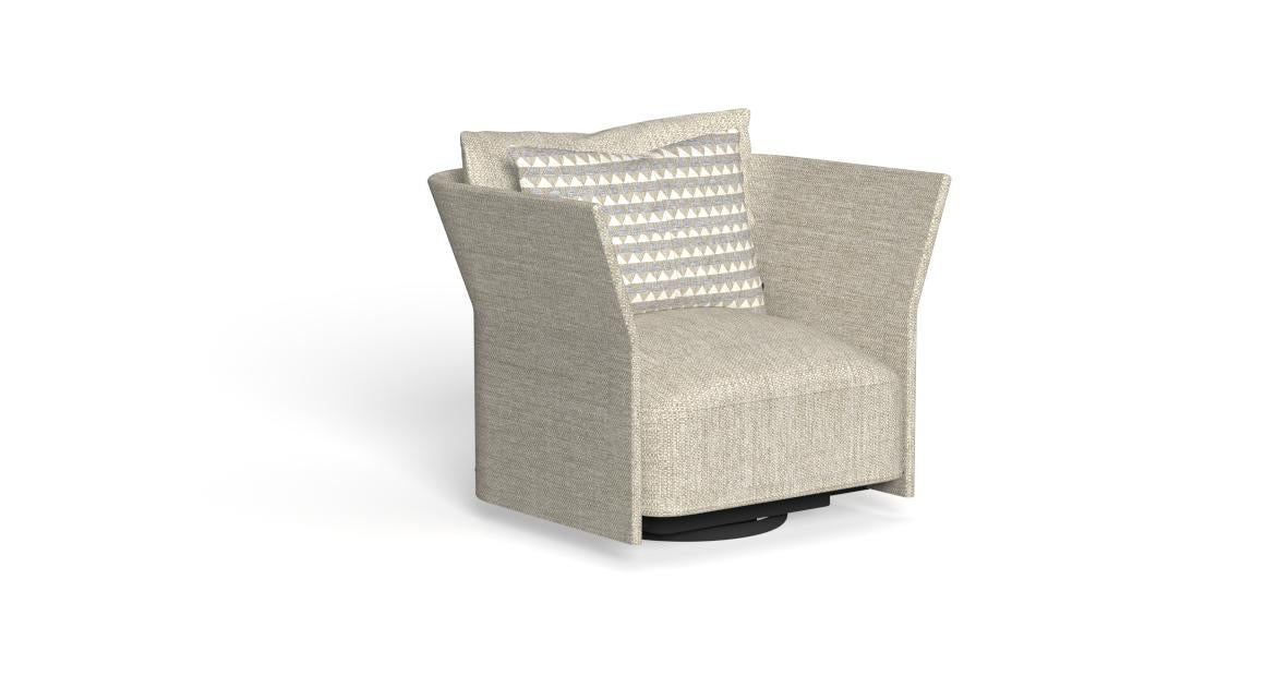 Cliff Fauteuil lounge pivotant en tissu | Talenti