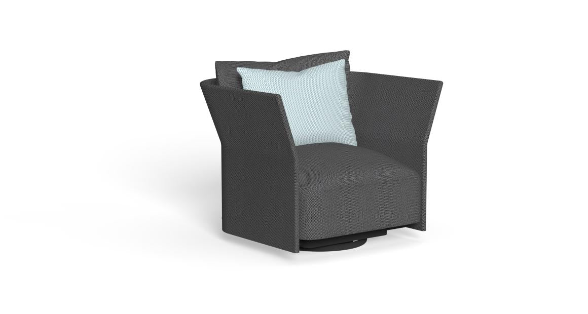 Cliff Fauteuil lounge pivotant en tissu | Talenti