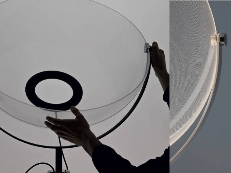 Demì Moon, Lampadaire Design Moderne topLED 37W	Push-DIM