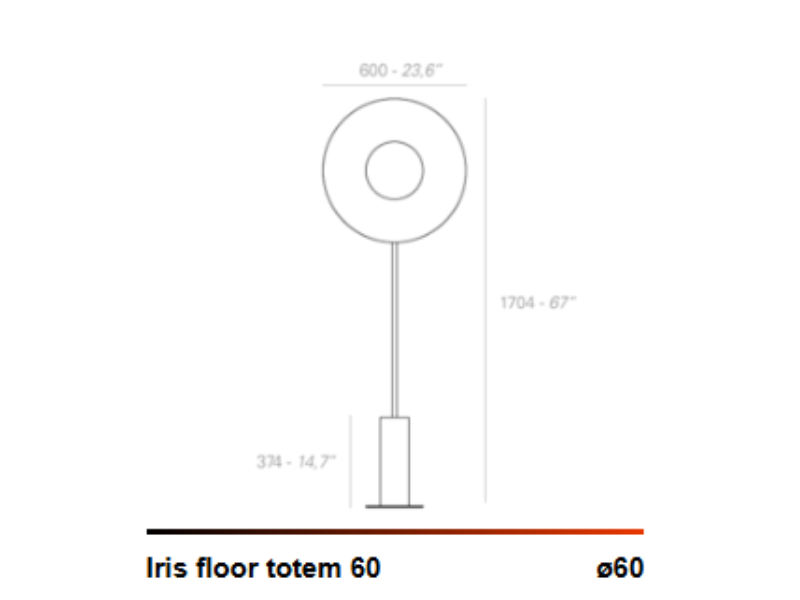 IRIS FLOOR TOTEM 60