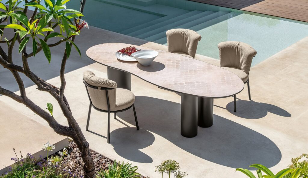 Table à manger James 200×98 - Talenti – Warm white - Cobra yellow