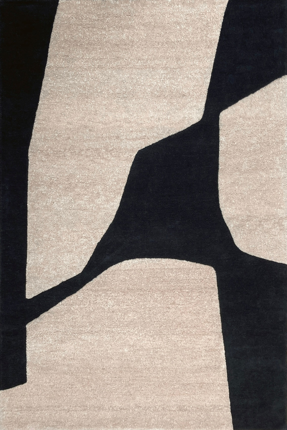 Tapis Limaa col noir & blanc – Serge Lesage