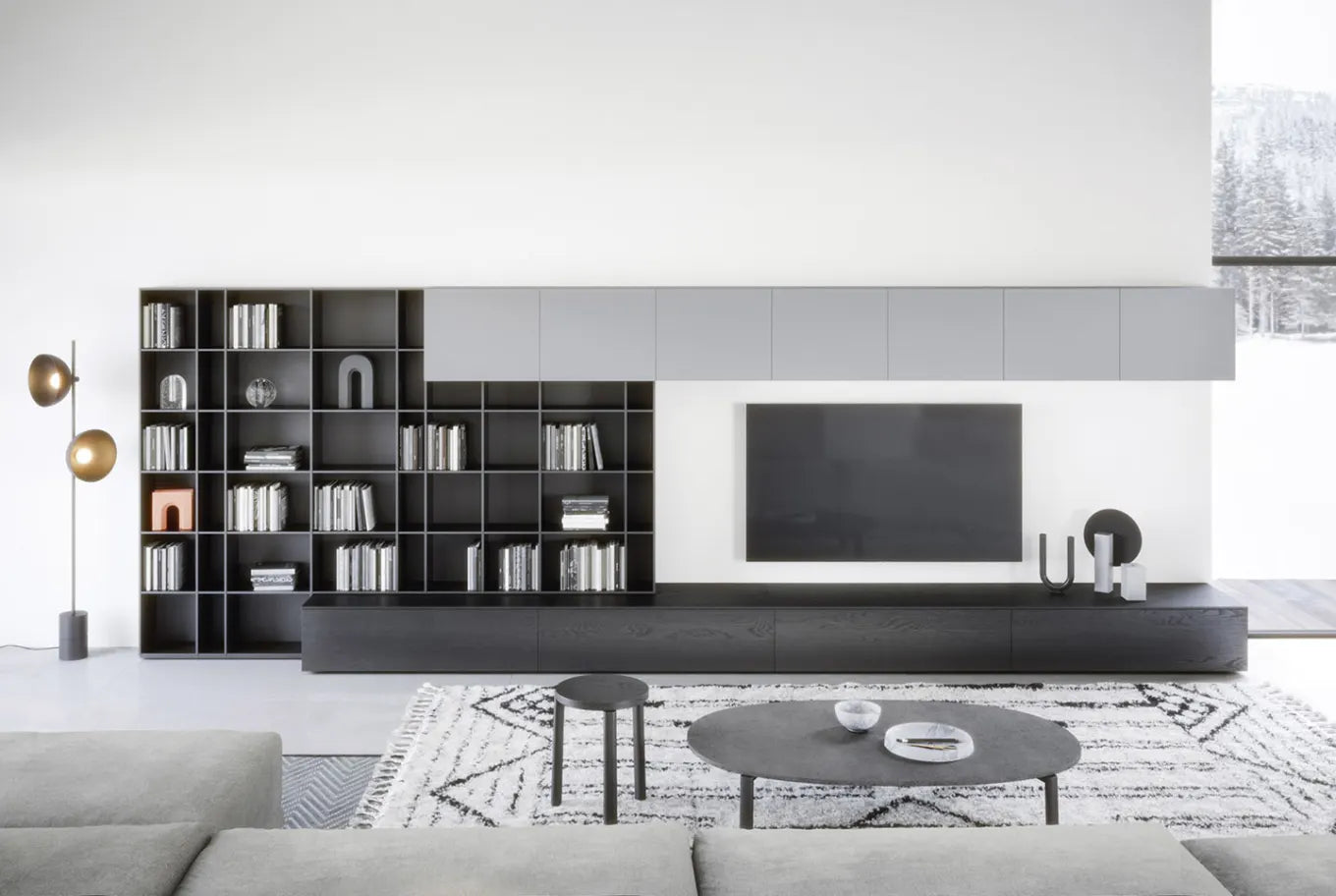 Bibliothèque sur mesure Battistella – design italien modulable
