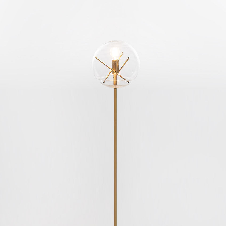 Lampadaire Artemide Laiton / verre transparent