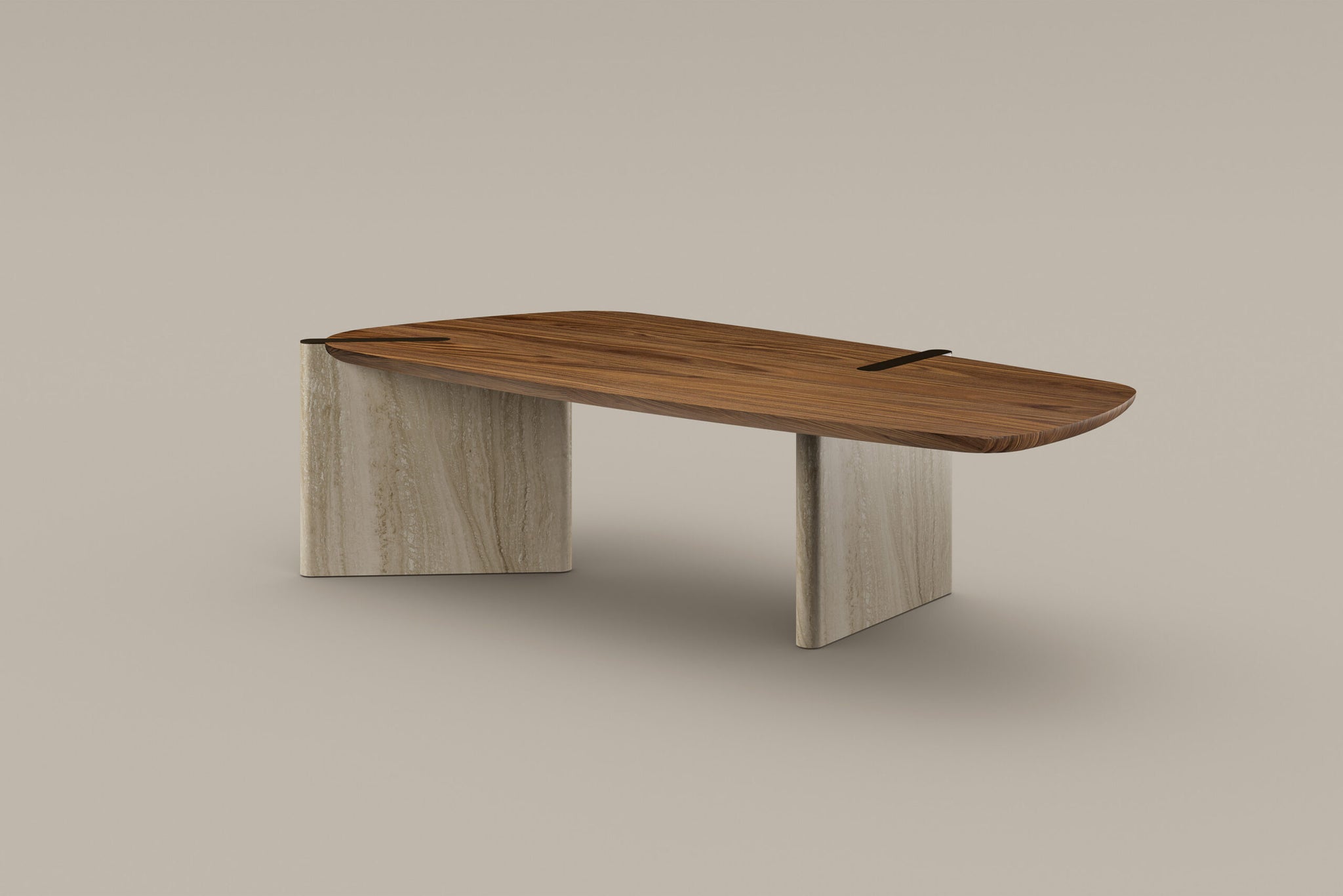 Table Bonaldo Flatiron – table design en bois, verre, céramique ou marbre