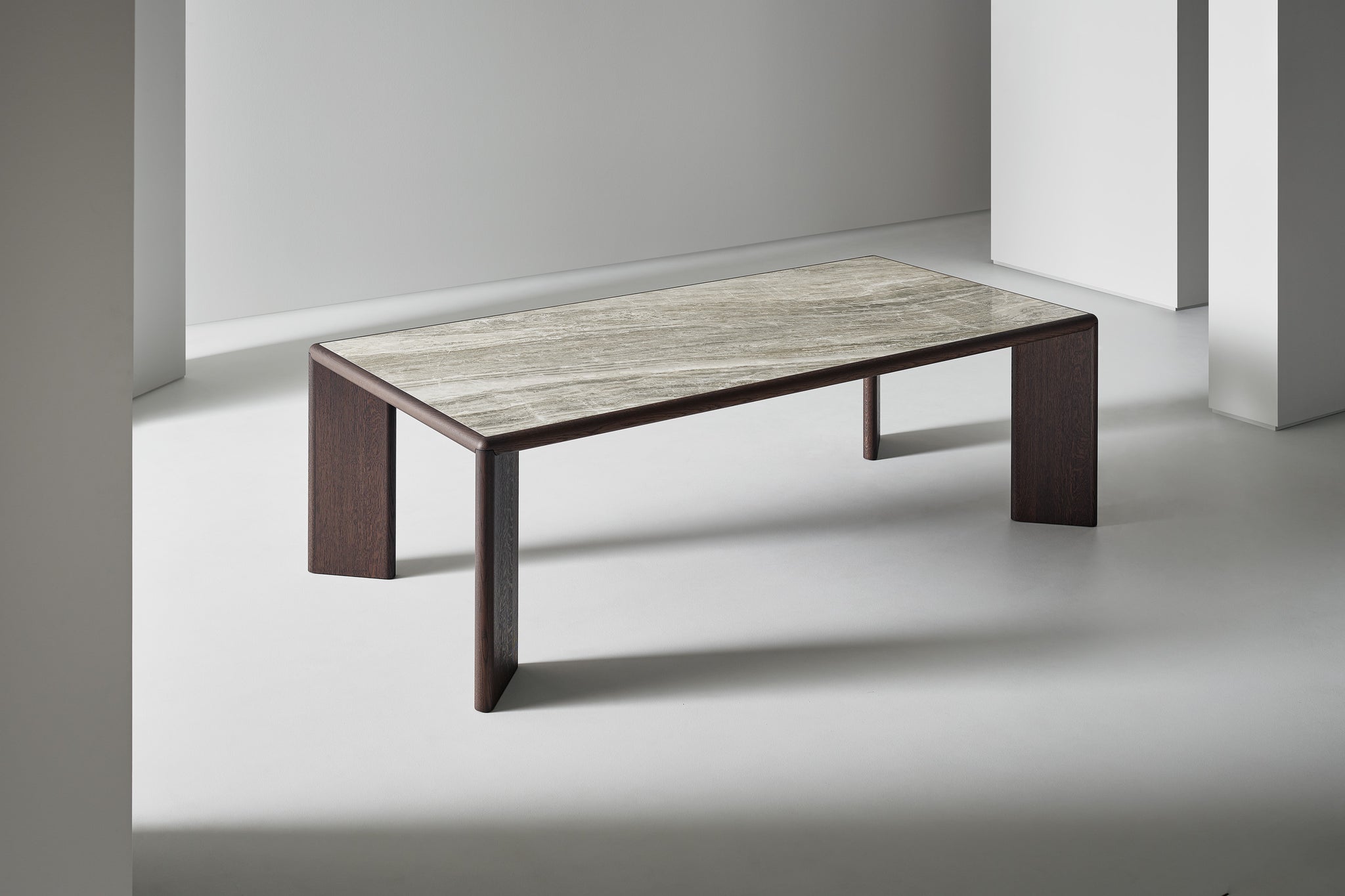 Table Bonaldo Oshi – table en bois massif avec plateau verre ou céramique